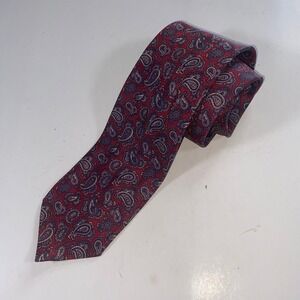 Ketch Necktie Burgundy Paisley Patterned Business Career Classic Tie‎